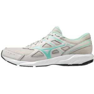 ミズノ レディース ランニングシューズ ライトグレー×ミントグリーン・サイズ：22.5cm mizuno