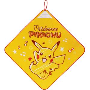 林 ループ付ハンドタオル ポケモン ピカチュウ クレヨンアート 便利なループ お名前タグ付き Pokemon Pikachu WL431600