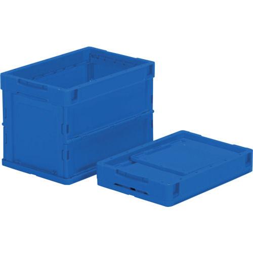 トラスコ中山 オリコン 薄型折りたたみコンテナ 20L ダークブルー TR-O20B-DB 返品種別...