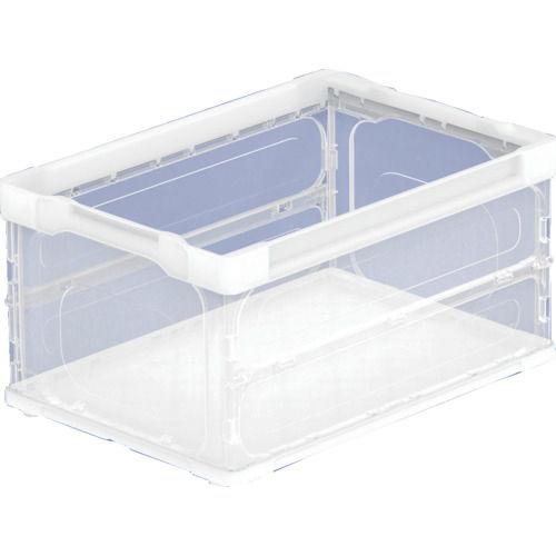 トラスコ中山 オリコン 薄型軽量折りたたみコンテナ40L(透明) トラスコ中山 TRL-S40TM ...