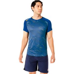アシックス メンズ 半袖シャツドライイーグルライン半袖シャツ asics 2051A303-401-2XL