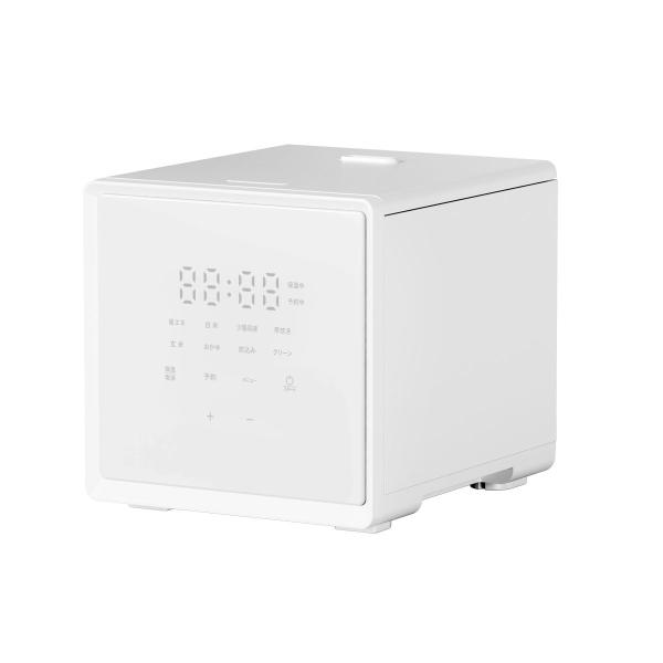 YAMAZEN マイコン炊飯ジャー(2合炊き) ホワイト キューブ型マイコンジャー炊飯器 NEJS-...
