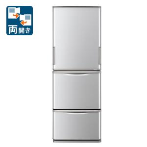 シャープ 冷蔵庫 幅60cm 350L SJ-W358K-S プラズマクラスター(奥行66.5 
