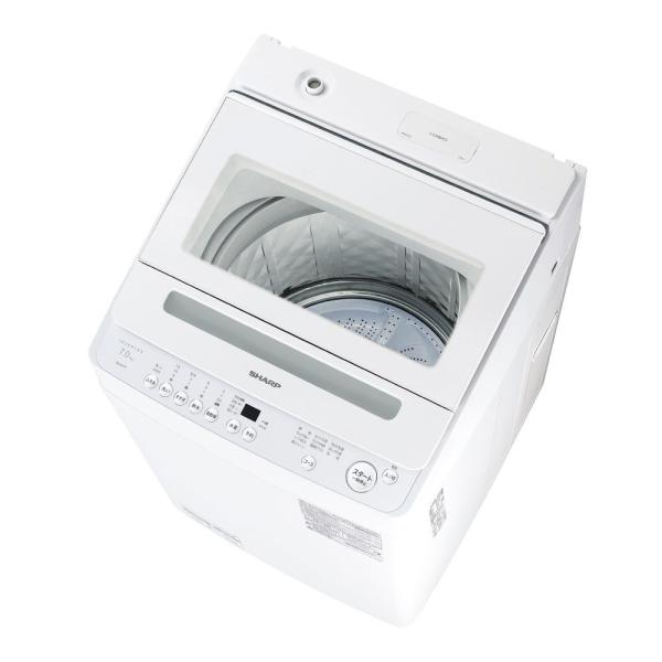 (標準設置無料 設置Aエリアのみ) シャープ 7.0kg 全自動洗濯機 ホワイト系 SHARP ES...