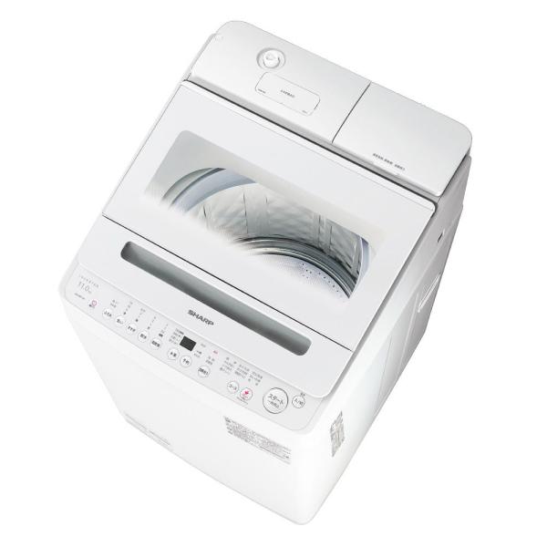 (標準設置無料 設置Aエリアのみ) シャープ 11.0kg 全自動洗濯機 ホワイト系 SHARP E...