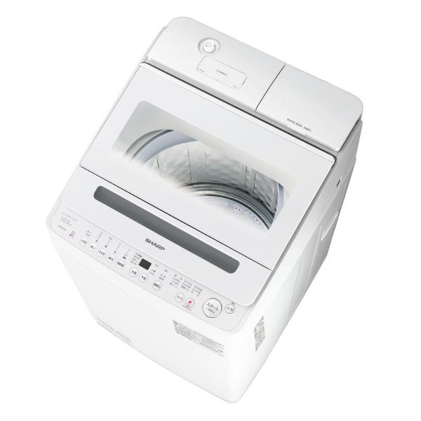 (標準設置無料 設置Aエリアのみ) シャープ 10.0kg 全自動洗濯機 ホワイト系 SHARP E...