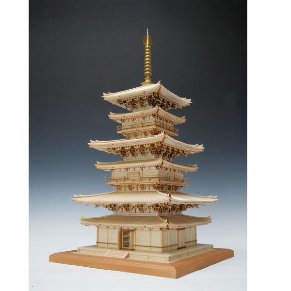 ウッディジョー 1/ 75 木製模型 建築 薬師寺 東塔(改良版)木製組立キット 返品種別B