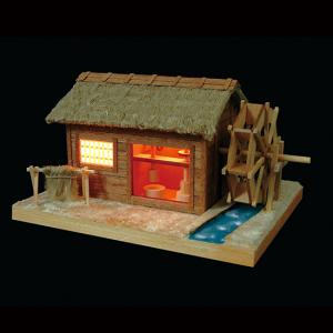 ウッディジョー ミニ建築 あかりシリーズ No.4 カタコト水車小屋木製組立キット 