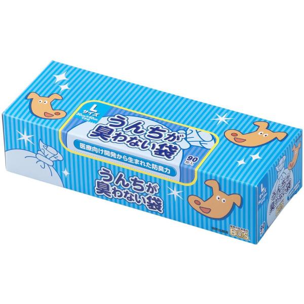 うんちが臭わない袋 BOS イヌ用 箱型 Lサイズ 90枚入 クリロン化成 返品種別B