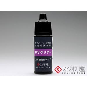 スジボリ堂 クリアーパーツ専用高透明接着剤 UVクリアー 紫外線硬化タイプ 返品種別B