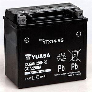 台湾ユアサ バイク用バッテリー(電解液注入・充電済)(他商品との同時購入不可) YTX14-BS(タイワンユアサ) 返品種別B