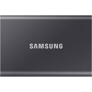 Samsung(サムスン) USB3.2 Gen2対応 ポータブルSSD 1.0TB(チタングレー) Portable SSD T7 シリーズ MU-PC1T0T/ IT 返品種別B