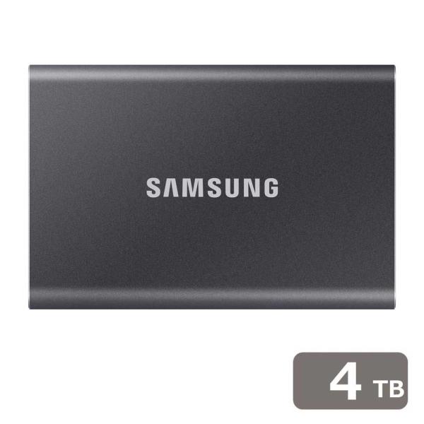 Samsung(サムスン) ポータブルSSD スタンダードモデル T7シリーズ 4TB(グレー) P...