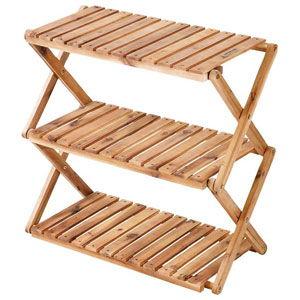 キャプテンスタッグ CSクラシックス 木製3段MOVEラック ＜600＞  返品種別A