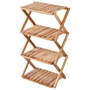 キャプテンスタッグ CSクラシックス 木製4段MOVEラック ＜460＞  返品種別A