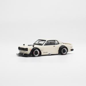 POP RACE 1/ 64 SKYLINE GT-R V8 Drift (Hakosuka) WHITE(PR640113)ミニカー 返品種別B｜joshin