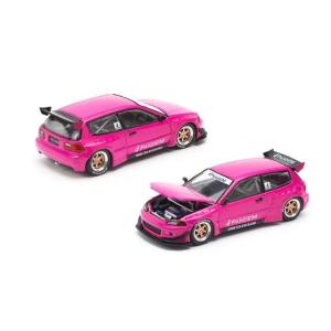 POP RACE 1/ 64 Pandem Civic EG6 - Pink(PRE008)ミニカー...