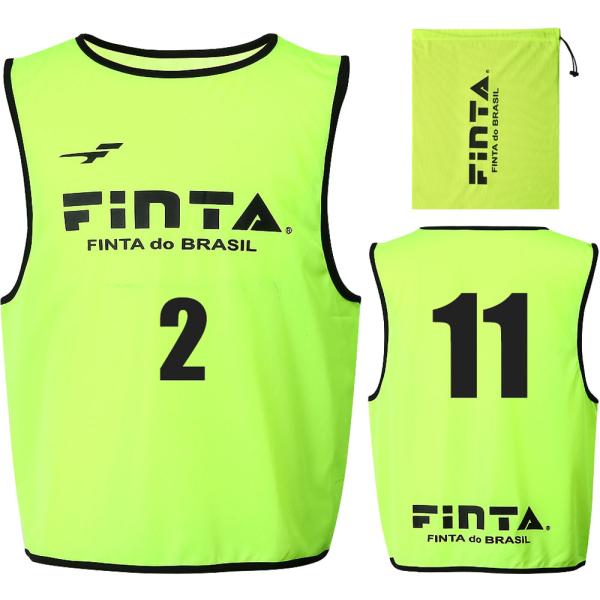 FINTA(フィンタ) サッカー・フットサル用 ビブス 10枚入り(イエロー・サイズ：フリー) 返品...