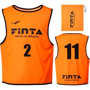FINTA(フィンタ) サッカー・フットサル用 ビブス 10枚入り(オレンジ・サイズ：フリー) 返品種別A｜joshin