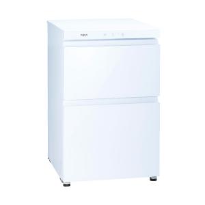 (標準設置 送料無料) アクア 100L 2ドア冷凍庫 クリスタルホワイト AQUA COOLCABINET EX AQF-GD10J-W 返品種別A