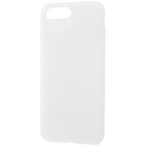 レイアウト iPhone 8 Plus用 シリコンケース シルキータッチ/ ホワイト(半透明) RT...