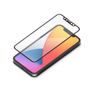 PGA iPhone 12 mini(5.4インチ)用 治具付 抗菌全面保護ガラス スーパークリア PG-20FGL06FCL 返品種別A｜joshin