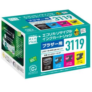 エコリカ ブラザー用リサイクルインク ECI-BR3119-4P