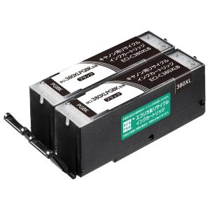 エコリカ キヤノン用リサイクルインク2個パック BCI-380XLPGBK互換 ECI-C380XLB-2P
