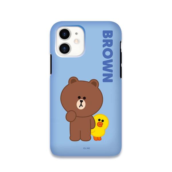 LINE FRIENDS iPhone 12 mini用 ハイブリッドケース DUAL GUARD ...