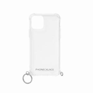 PHONECKLACE iPhone 12/ 12 Pro用 ストラップ用リング付きクリアケース(シルバーチャーム) PC20438I12P 返品種別A｜joshin