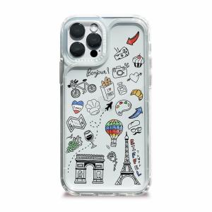 Dparks iPhone 12/ 12 Pro用 スピリットPLUS クリアケース(I LOVE PARIS) DS20577I12P 返品種別A｜joshin