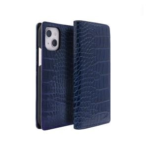 ABBI SIGNATURE iPhone 13 mini用 クロコダイル イタリアン手帳型レザーケース ABS21789I13MNNV