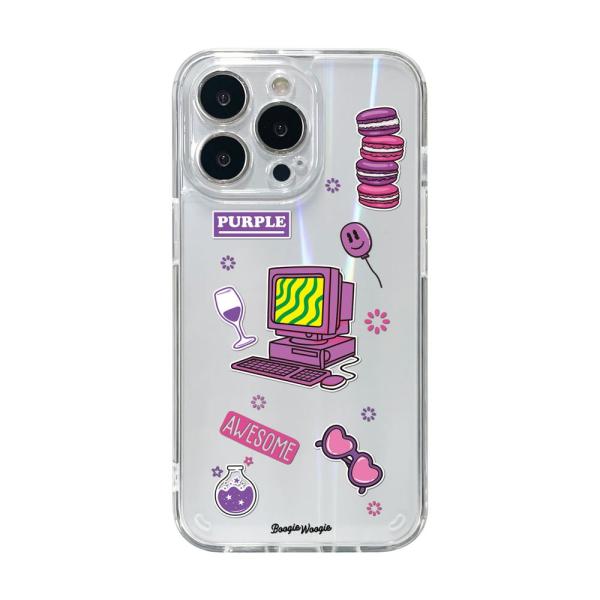 BOOGIE WOOGIE iPhone 13 Pro用 オーロラケース(Purple) BW220...
