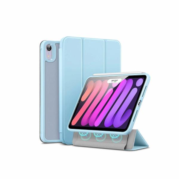 ESR iPad mini(第6世代)用 2WAYフリップ付 耐衝撃ケース(Frosted Blue...