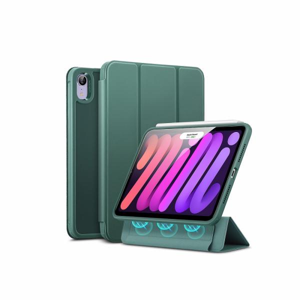 ESR iPad mini(第6世代)用 2WAYフリップ付 耐衝撃ケース(Frosted Gree...