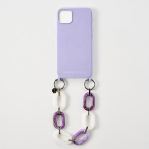 PHONECKLACE iPhone 13用 ハンドチェーンストラップ付きシリコンケース(ラベンダー) PN23257I13LV 返品種別A