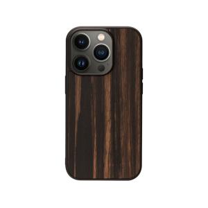 Man＆Wood iPhone 14 Pro用 背面カバー型 天然木ケース(Ebony) I23631I14P 返品種別A｜joshin