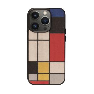 Man＆Wood iPhone 14 Pro Max用 背面カバー型 天然木ケース(Mondrian Wood) I23647I14PM 返品種別A｜joshin