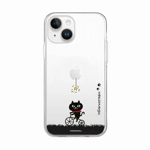 abbi iPhone15 Plus用 ネコマンジュウ ソフトクリアケース(サイクリング) ABF2...