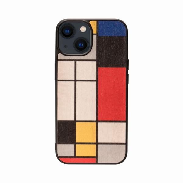 Man＆Wood iPhone 15用 MagSafe対応天然木ケース(Mondrian Wood)...
