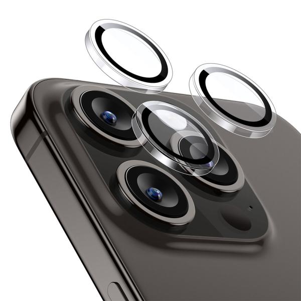 ESR iPhone 15 Pro用/ 15 Pro Max用 カメラ専用強化ガラスフィルム(クリア...
