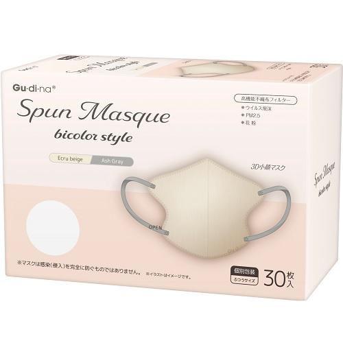 グディナスパンレース不織布立体マスク エクルベージュ30枚 青山通商 返品種別A