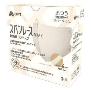 スパンレースマスク ミルキーベージュ ふつう 30枚入 三国堂