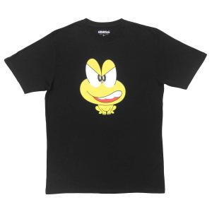 半袖Tシャツ ど根性ガエル ひろ し ピョン吉 黒 ブラック 綿 100