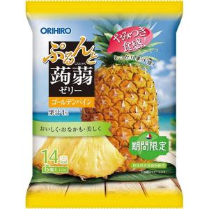 ぷるんと蒟蒻ゼリーパウチ ゴールデンパイン 6個入 オリヒロ (期間限定) 返品種別B