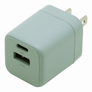 インプリンク AC充電器 PD20W対応 Type-C×1ポート/ USB-A×1ポート MELIA(ブルー) IMAC1CUPD20BL 返品種別A｜joshin