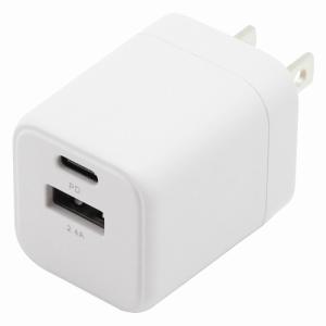 インプリンク AC充電器 PD20W対応 Type-C×1ポート/ USB-A×1ポート MELIA IMAC1CUPD20WH