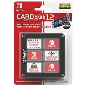 アイレックス カードケース12 for ニンテンドーSWITCH Black 返品種別B