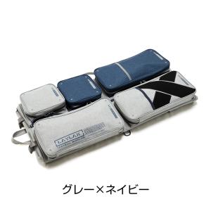 LayLax 背負える コンテナガンケース カービン 780mmサイズ グレー×ネイビーエアガン