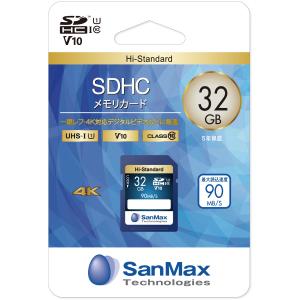 SanMax(サンマックス) SDHCメモリカード 32GB Class10 UHS-I V10 SSH32AV 返品種別A｜joshin